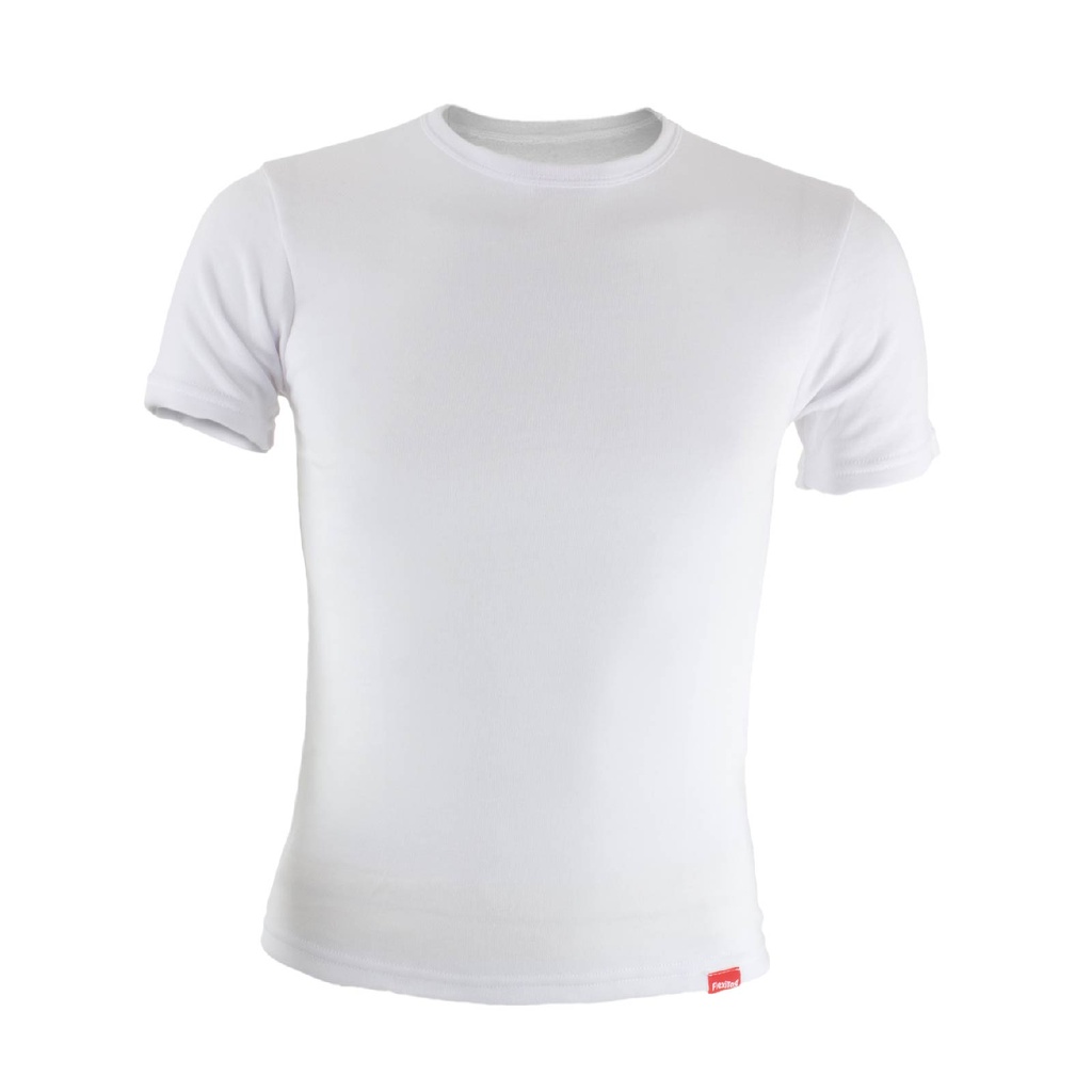 Men's Short Sleeve Thermal Vest - White